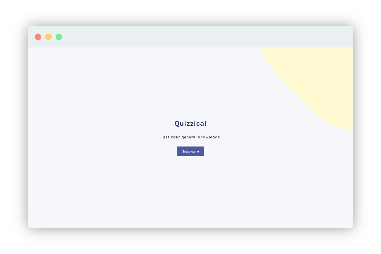 Quizzical trivia game