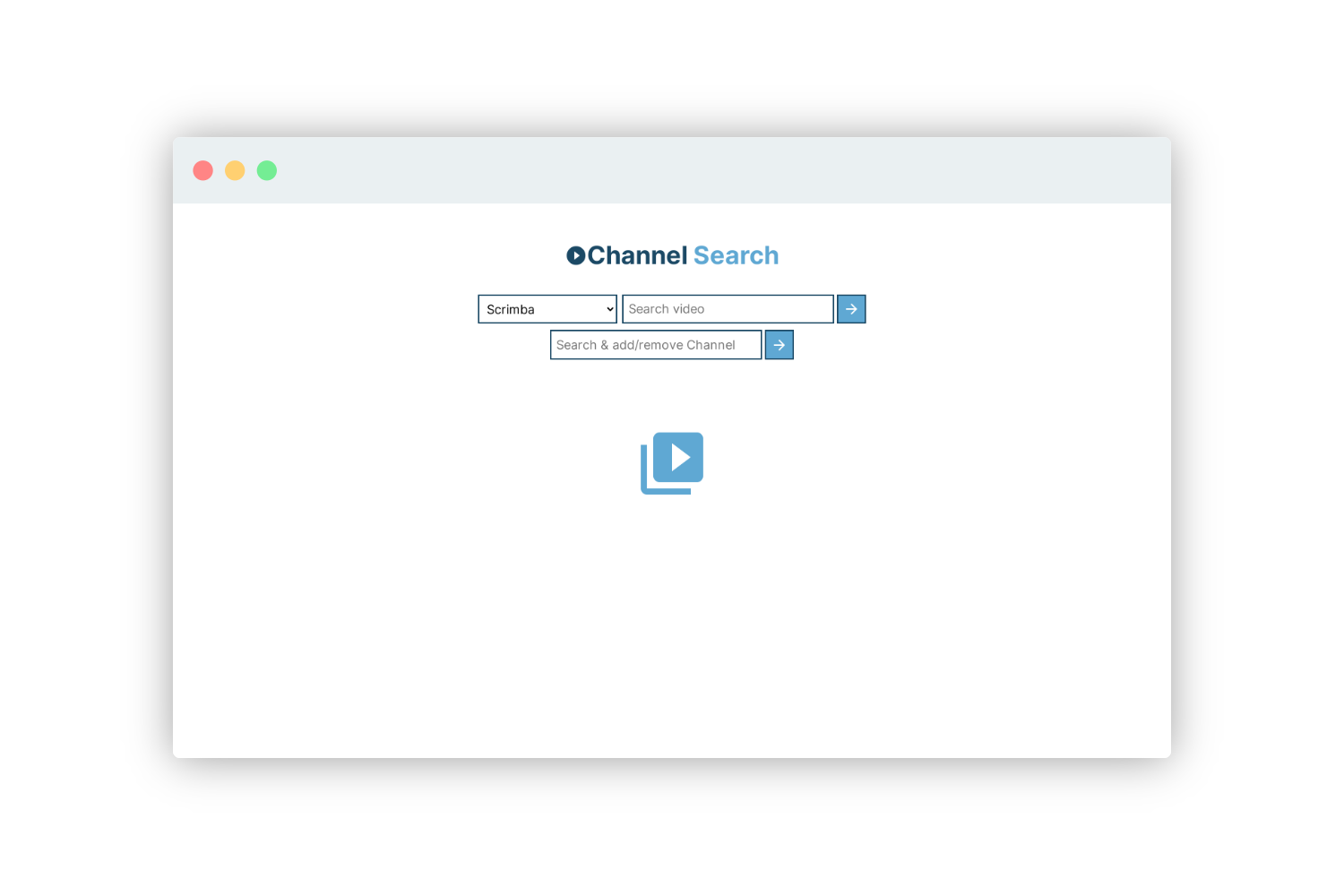 Channel search web app